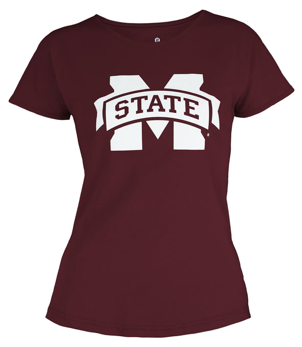 Outerstuff NCAA Youth Girls Mississippi State Bulldogs Dolman Primary Logo Shirt