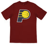 FISLL NBA Men's Indiana Pacers Team Color, Name and Logo Premium T-Shirt