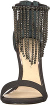 Jessica Simpson Women's Jiena Rhinestone Fringe Dress Sandal, Black