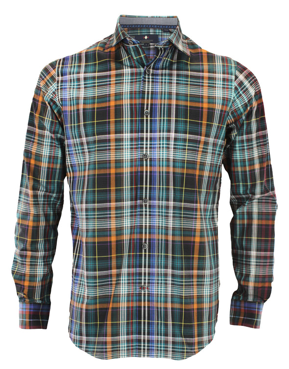 Argyle Culture Men's Button Up Plaid Shirt, Multi