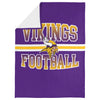 FOCO NFL Minnesota Vikings Stripe Micro Raschel Plush Throw Blanket, 45 x 60