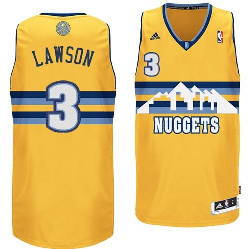 Ty Lawson L Denver Nuggets Adidas Crazy Blue Light NBA Jersey