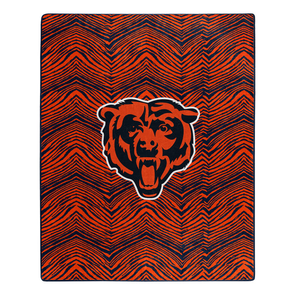 Zubaz X Northwest NFL Chicago Bears Zubified Raschel Throw Blanket