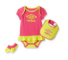 Umbro Infant Girls Mixer Creeper, Bib & Bootie Set, Color Options