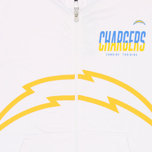 Outerstuff NFL Men's Los Angeles Chargers Drill Performance Full Zip Hoodie