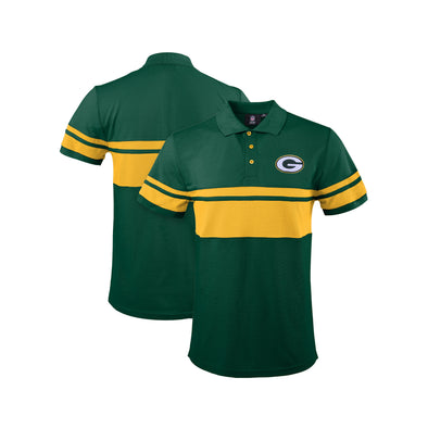 FOCO Men's NFL Green Bay Packers Stripe Polo Shirt
