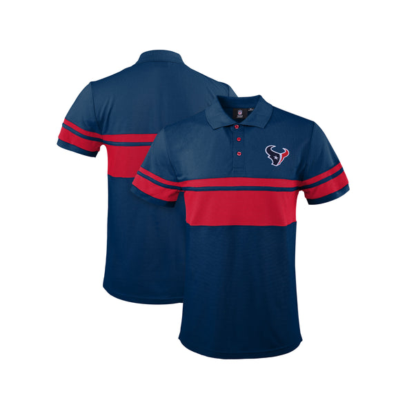 FOCO Men's NFL Houston Texans Stripe Polo Shirt