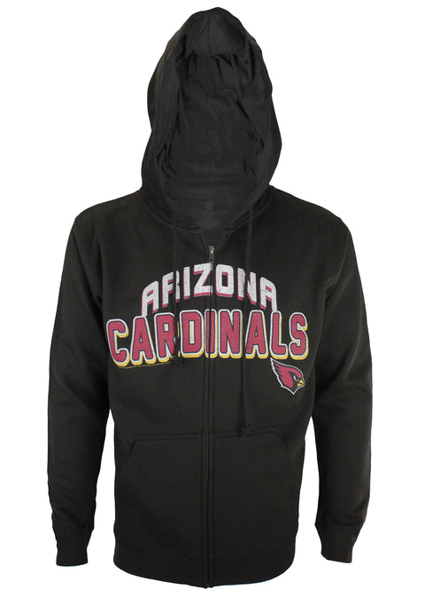Arizona Cardinals NFL Football Men's In The Pocket Full Zip Fleece Hoodie, Black