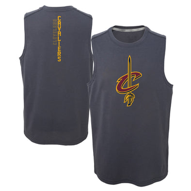 Outerstuff NBA Boys Youth (8-20) Cleveland Cavaliers Ultra Muscle Tank Top, Grey