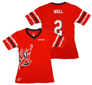 Adidas NBA Youth Girl's Washington Wizards John Wall #2 Replica Jersey Tee, Red