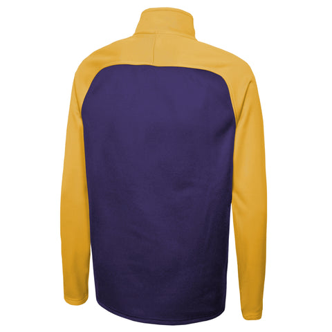 Outerstuff NFL Men's Minnesota Vikings O-Line Performance 1/4 Zip Fleece Top