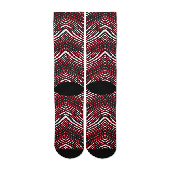Zubaz By For Bare Feet NFL Adults Unisex Atlanta Falcons Zubified Dress Socks, Large