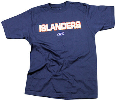 Reebok NHL Hockey Men's New York Islanders Team Logo T-Shirt, Navy