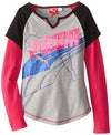 Sports Lifestyle by PUMA Kids / Youth Girls Cuffed Raglan Slider Layered Shirt