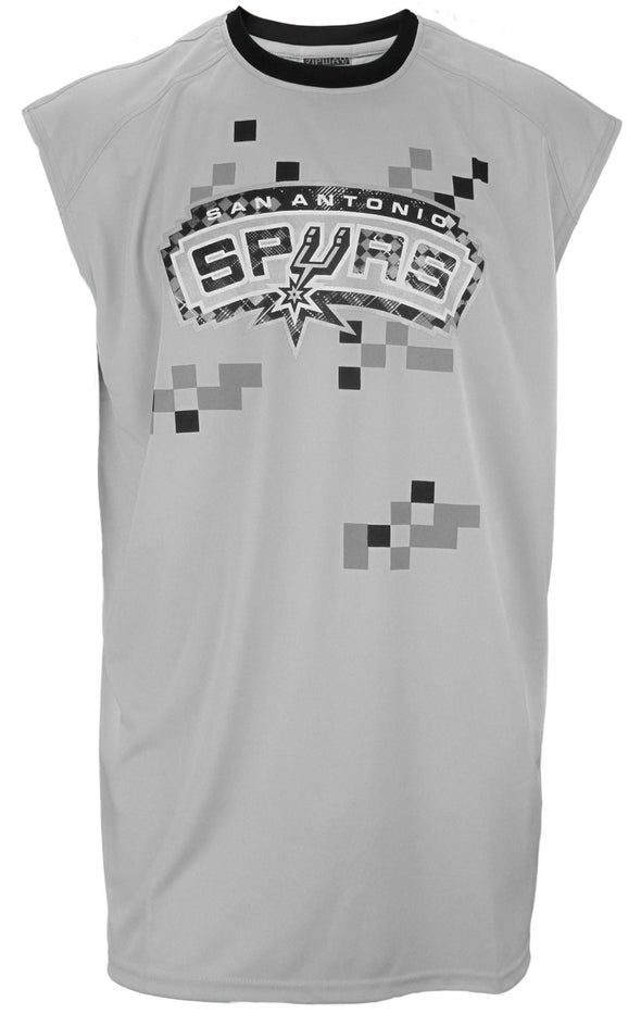 Zipway NBA Men's Big & Tall San Antonio Spurs Sleeveless Digi Muscle Shirt, Grey