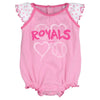 Outerstuff MLB Infants Girls Kansas City Royals Play With Heart 2pc Creeper Set
