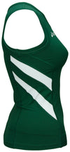 ASICS Women's Stride Shimmel Tank Top, Forest Green / White