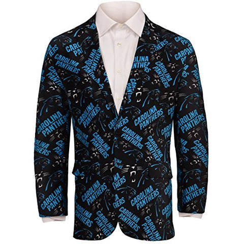 Forever Collectables NFL Men's Carolina Panthers Ugly Business Jacket, Black