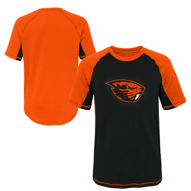Outerstuff NCAA Youth Oregon State Beavers Color Block Rash Guard Shirt