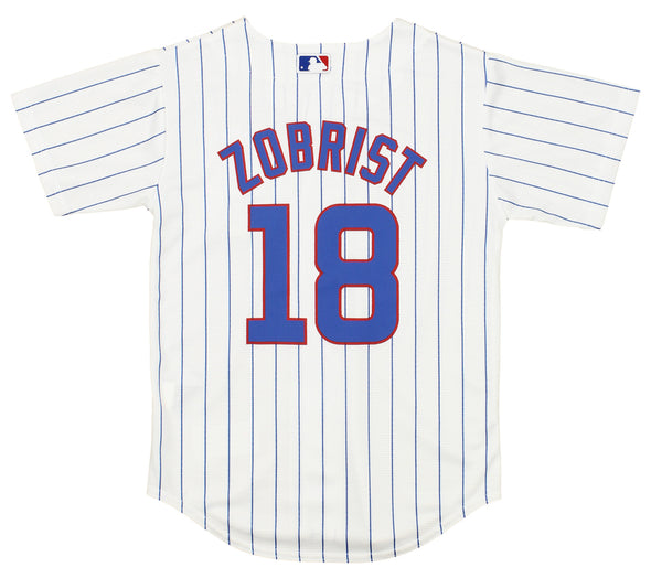 Outerstuff Chicago Cubs Ben Zobrist #18 MLB Youth Cool Base Home Jersey, White