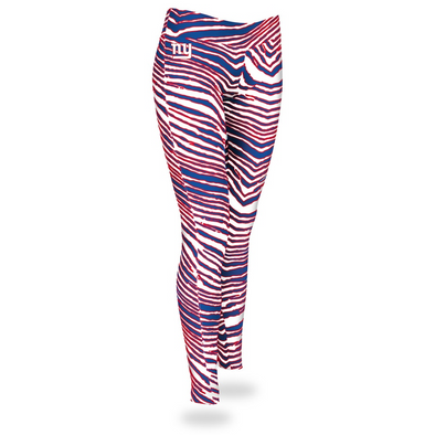 Zubaz NFL Women's New York Giants Zebra Print Legging Bottoms