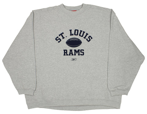 Reebok NFL Men's St. Louis Rams Crew Fleece Sweatshirt, Grey