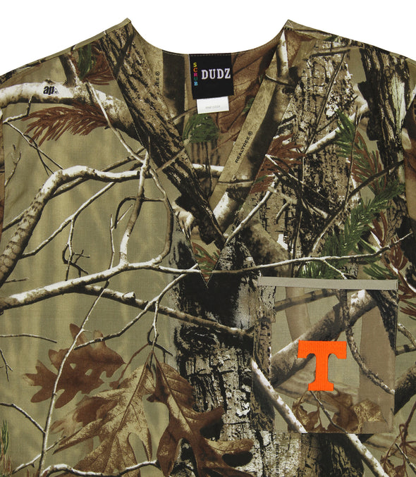 Fabrique Innovations Unisex NCAA Tennessee Volunteers Camo Team Logo Scrub