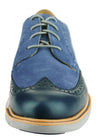 Cole Haan Men's Great Jones Wingtip II Lace Up Casual Dress Oxford Shoes, Blue