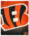 FOCO NFL Cincinnati Bengals Gradient Micro Raschel Throw Blanket, 50 x 60