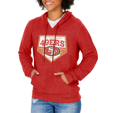 Zubaz NFL Women's San Francisco 49ers Team Color Soft Hoodie