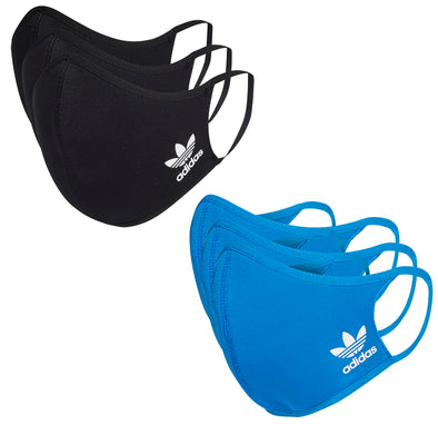 Adidas Originals Trefoil Unisex Adult Sport Face Cover, 3-Pack, Color Variation