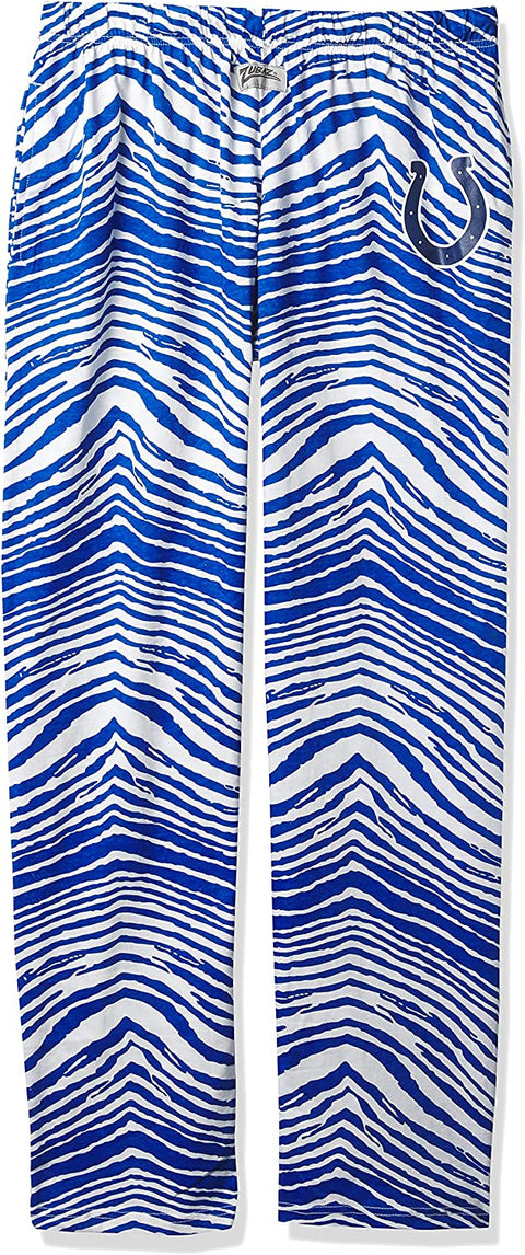 Zubaz Indianapolis Colts NFL Men's Zebra Left Hip Logo Lounge Pant
