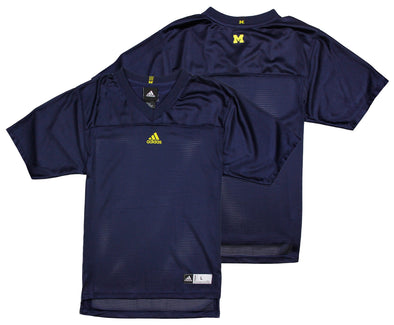 Adidas NCAA College Youth Boys Michigan Wolverines Blank Replica Jersey, Navy
