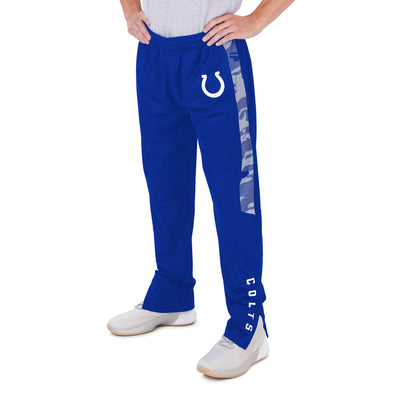 Zubaz NFL Men's Indianapolis Colts Track Pants W/ Camo Lines Side Panels
