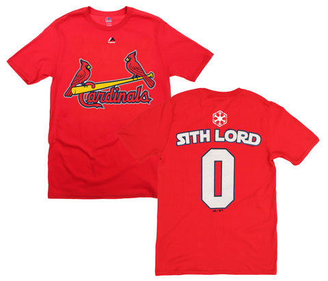 MLB Youth St. Louis Cardinals Star Wars Sith Lord #0 T-Shirt, Red