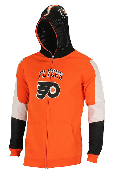 NHL Youth Philadelphia Flyers Full Zip Helmet Masked Hoodie, Orange