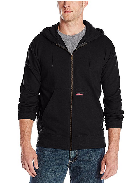 Dickies Men's Lightweight Zip Up Fleece Hoodie, Color Options