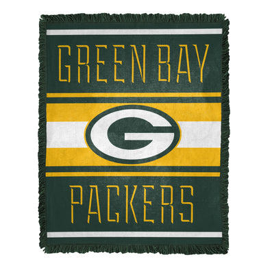 Northwest NFL Green Bay Packers Nose Tackle Woven Jacquard Throw Blanket