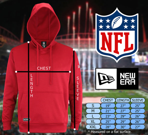 Men's New Era Red Kansas City Chiefs Big & Tall NFL Pullover Hoodie