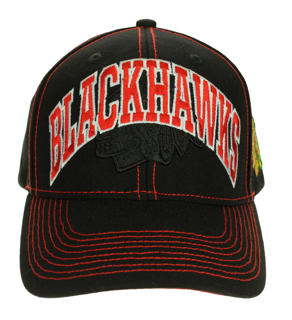 Reebok NHL Men's Chicago Blackhawks Laser Pop Up Adjustable Hat, OSFM