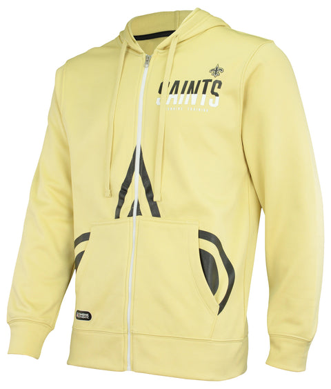 Outerstuff NFL Men's New Orleans Saints Drill Performance Full Zip Hoodie