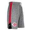 Zubaz MLB Men's Cincinnati Reds Tonal Gray Space Dye W/Solid Stripe Short