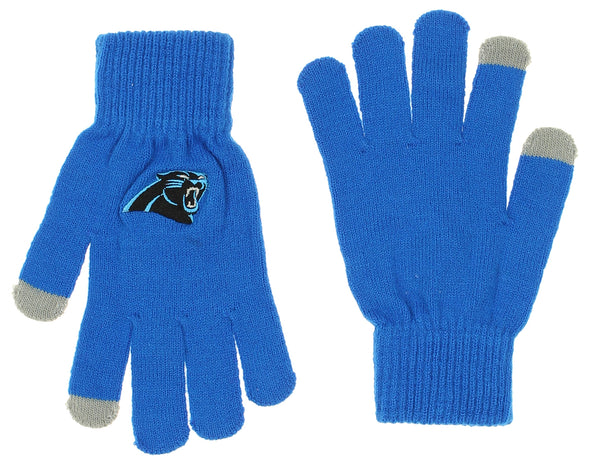 FOCO X Zubaz NFL 3 Pack Glove Scarf & Hat Outdoor Winter Set, Carolina Panthers