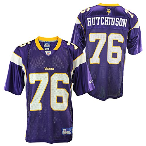 Reebok Minnesota Vikings Steve Hutchinson #76 NFL Men's Replica Jersey, Purple