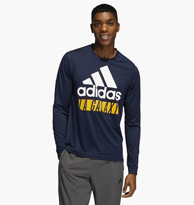Adidas MLS Men's Los Angeles Galaxy Creator Long Sleeve T-Shirt, Collegiate Navy