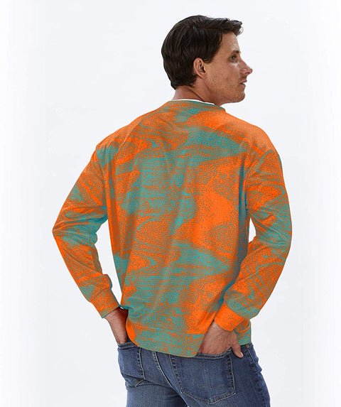Zubaz NFL Football Men's Miami Dolphins Static Crew Neck Sweatshirt