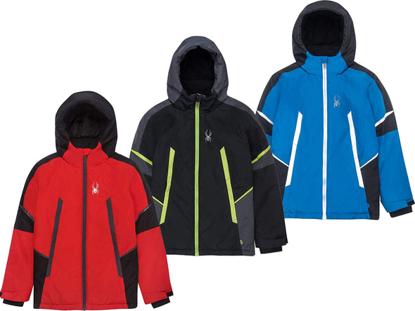 Spyder Little Kid's Boys Big City to Slope Full Zip Hooded Jacket, Color Options