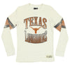 NCAA Youth Texas Longhorns Long Sleeve Henley Shirt, Cream