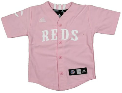 MLB Baseball Cincinnati Reds Infants Girls Jersey By Adidas, Pink