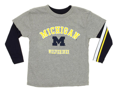 NCAA Kids Michigan Wolverines Classic Fade Combo Shirt Set